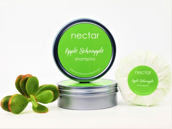 apple shampoo bar tin